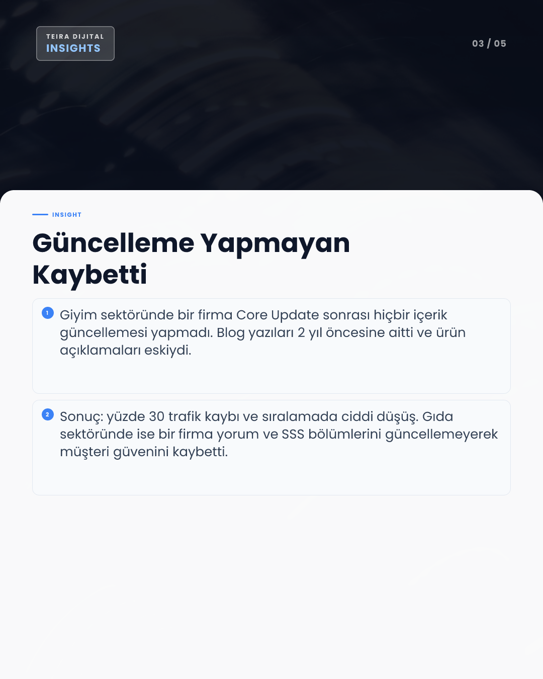 Google Core Update Sonrası Sıralama Düşüşü: 3 Haftada Toparlanma Planı - editoryal iç görsel 2