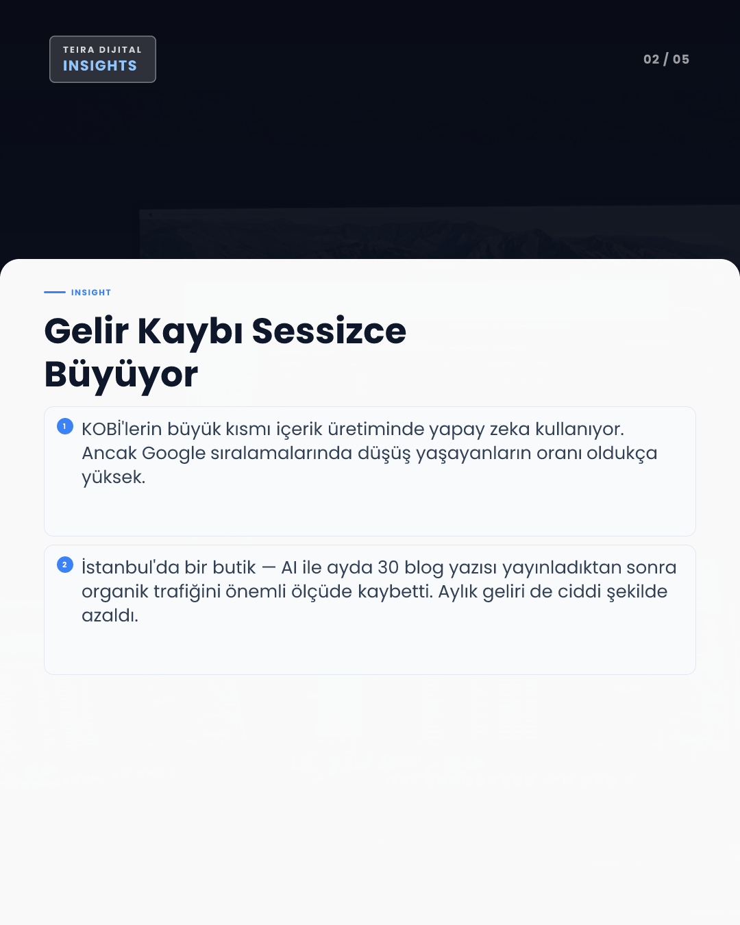 Yapay Zeka İçerikleri SEO Sıralamanızı Neden Düşürür ve Nasıl Düzeltilir - editoryal iç görsel 1