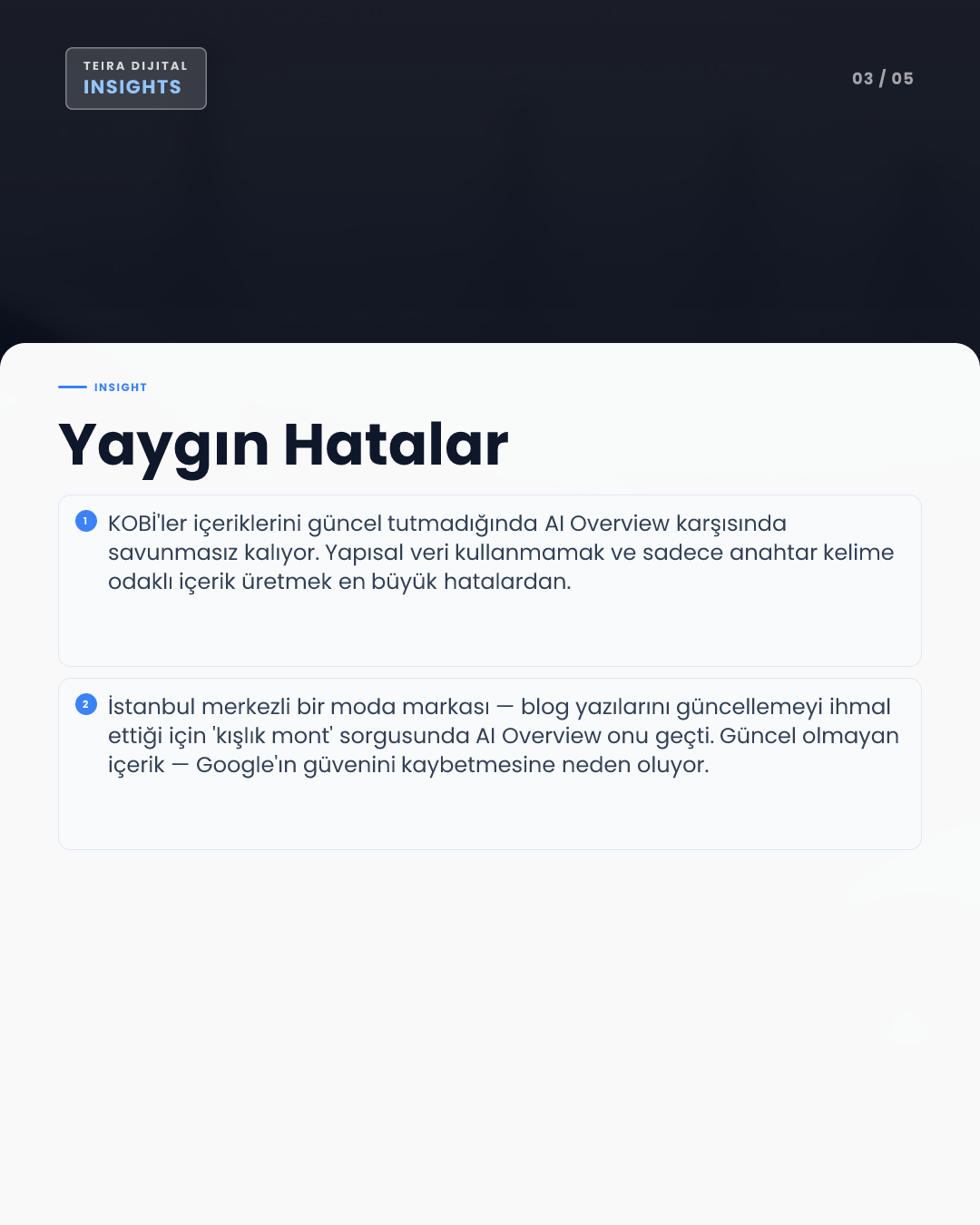 Google AI Overview SEO Etkisinden Korunma: KOBİ'ler İçin 2025 Stratejisi - editoryal iç görsel 2