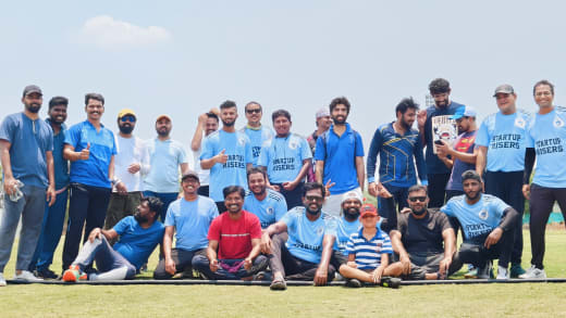 Two Risers teams before an internal match