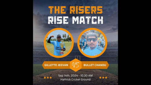 Risers players during an internal match