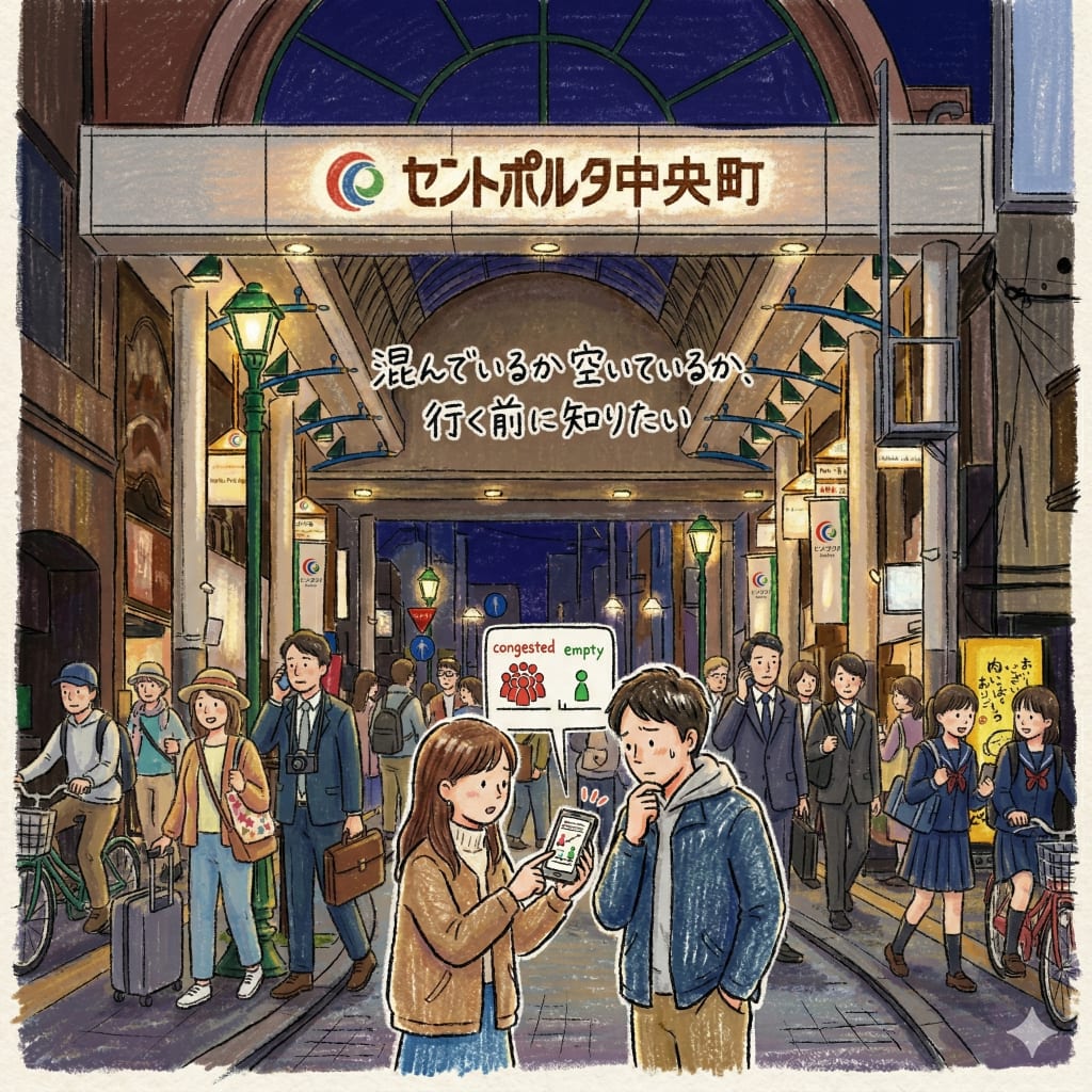 混んでいるか空いているか、 行く前に知りたい