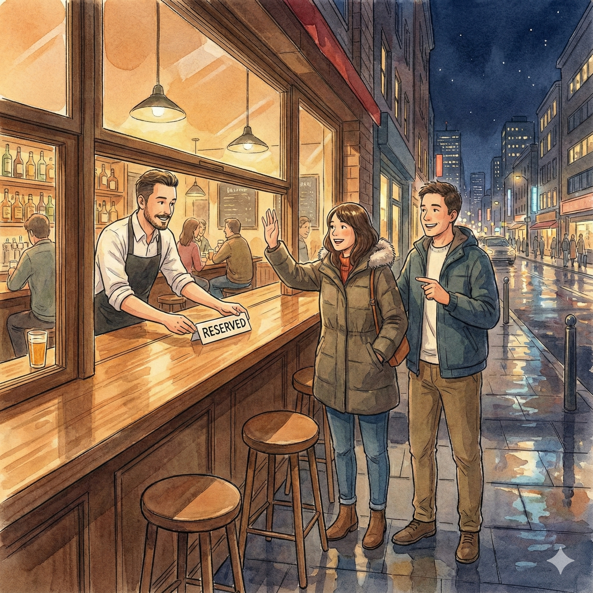 席をキープする