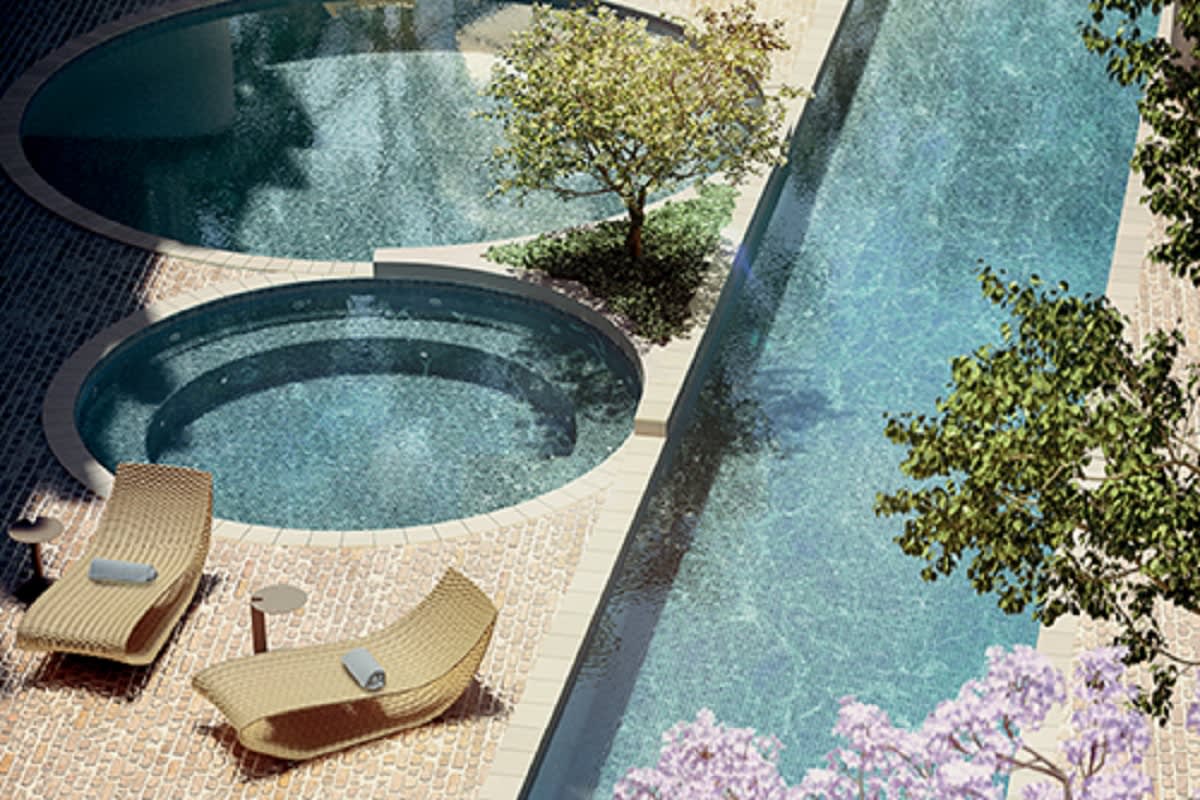 Rendering of the pool deck.