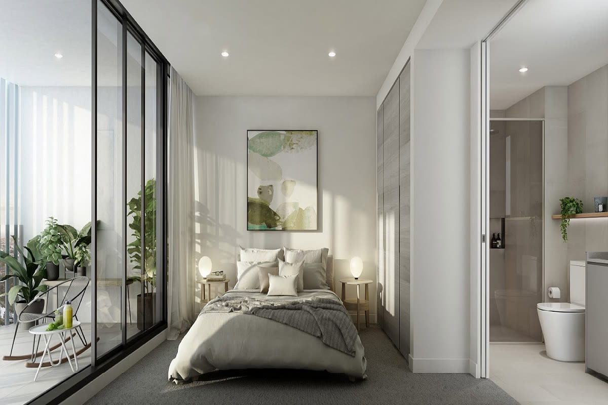 Bedroom, bathroom and plant room render. Image by livecity.com