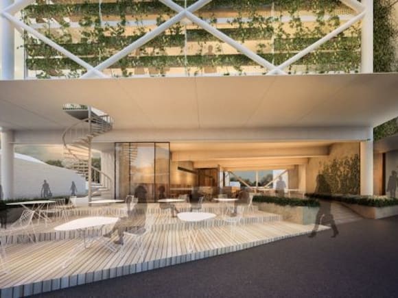 Ground level activation SMA Projects reveals Australia's first above rail line residential building