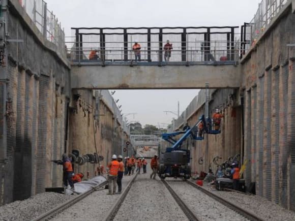 The trench leading up to Blackburn Station. Image © Level Crossing Removal Authority Only two level crossings remain between the City and Ringwood