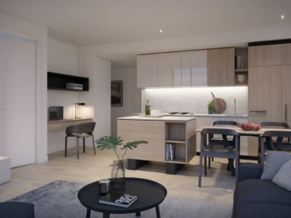 999's living areas reflect the muted material palette. Image: Supplied 999 Box Hill adds to the suburb's growing residential stock