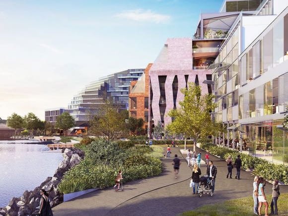 Artist's impression of a new Maribyrnong River frontage. Image courtesy Perri Projects Industrial West Melbourne the latest urban renewal contender