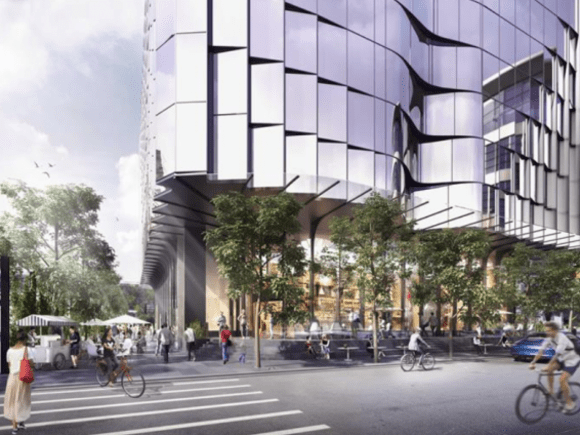 The 55 Clarke Street project render from the street - image: Colliers A Southbank super site goes to market