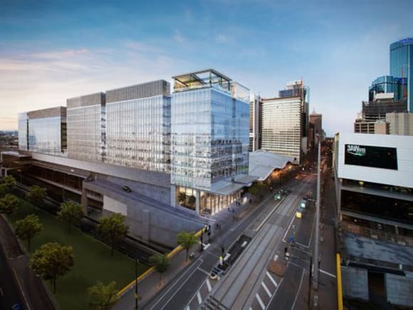 664 Collins Street. Image courtesy of Grimshaw Office towers to the fore