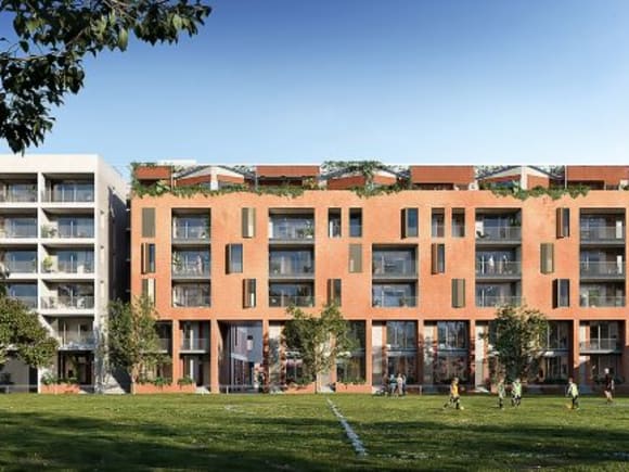 The development includes 60m of park frontage. Image: Local Peoples Balfe Park Lane adds to KTA's growing housing portfolio