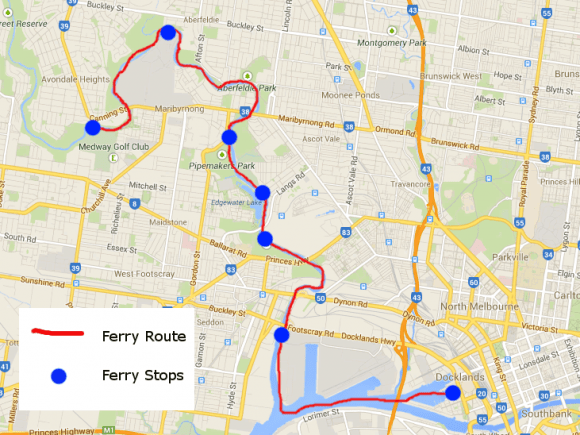 Maribyrnong Ferry Route Harbouring doubts - are ferries for Melbourne viable?