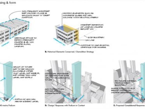 Massing diagram. Image courtesy of The Buchan Group AZX Group initiate A'Beckett Residences: 183-189 A'Beckett Street, Melbourne