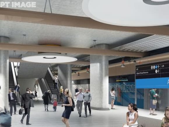 Anzac platform - image: Rail Projects Victoria Melbourne Metro's finalised station designs unveiled