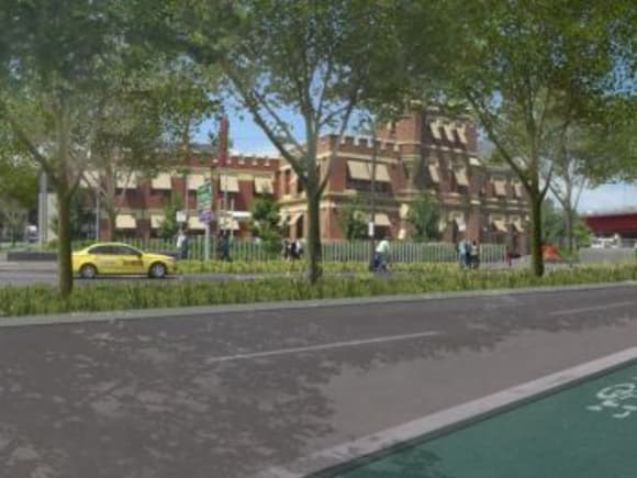 A refashioned City Road with the Boyd Community Hub. Image: City of Melbourne City Road set for a green overhaul, but will 207 City Road follow suit?