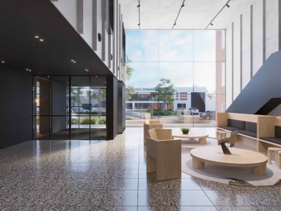 Image of the new lobby for the soon to be revamped corner building. Image: Up Property Q&A with Up Property's Adam Davidson