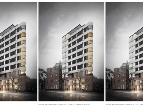 Facade articulation options. Image: Carr Design Group Planning Report Carr's Hoddle Street Development finds favour with Council