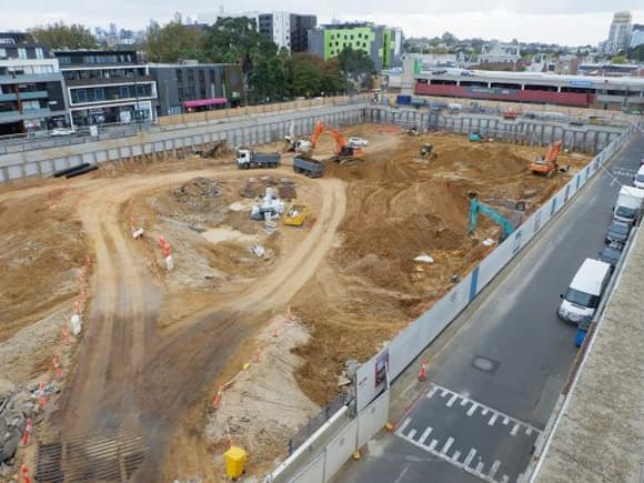 Webcam photo of construction progress at Cato Square. Image: City of Stonnington Princes Gardens upgrade adds to Prahran's Public Realm Project Pipeline