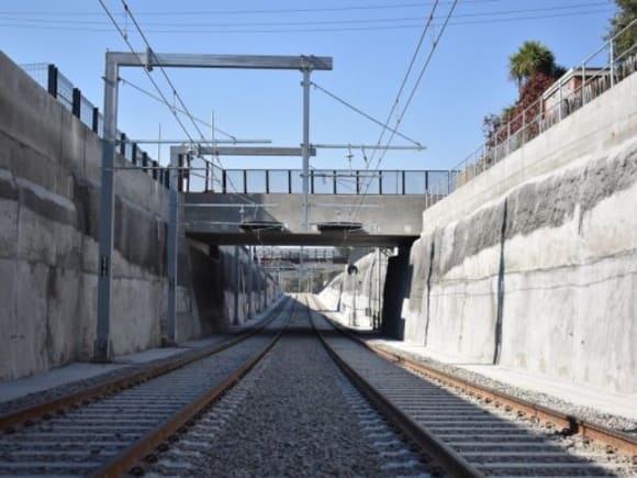The new rail underpass at Grange Road in Alphington - image: LXRA Rosanna station and the Hurstbridge line re-open