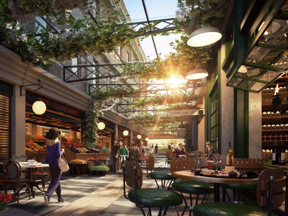 Ground level render. Image: Hutchinson Builders Plus Architecture lands at Brisbane's West Village