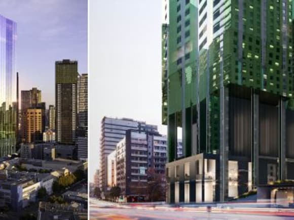 Artist's impression of Swanston Central. Image: Hengyi Seventh heaven: Melbourne sports seven 200 metre towers under construction