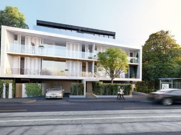 The site's now obsolete scheme. Image: CBRE City Sales Beulah International lifts the bar for luxury apartment living in South Yarra