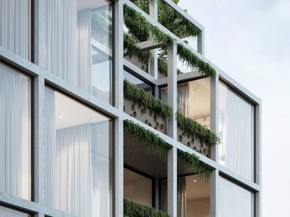 A simple facade format up close. Image: Moda High class and high fuss on High Street: Carr Architecture's latest for Moda