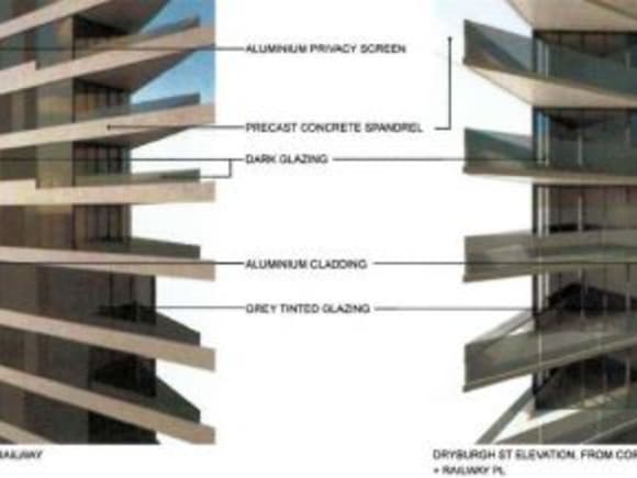 Materials application. Image © Hayball Cbus enters West Melbourne with 9 Dryburgh Street