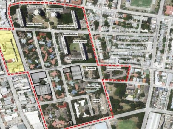 The area subject to renewal. Image: Communities Plus UTA lauds Waterloo's proposed urban renewal as a benchmark for Sydney