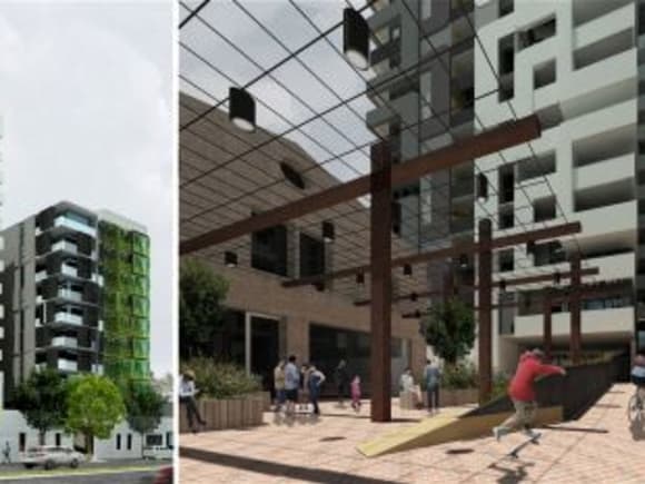 A new Macaulay Road landmark. Image: Artisan Architects Arden Precinct receives a construction boost