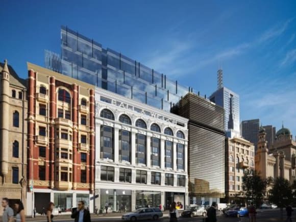 The view from Federation Square may include Flinders Gate shortly. Image: Dexus The next wave of major builds line up