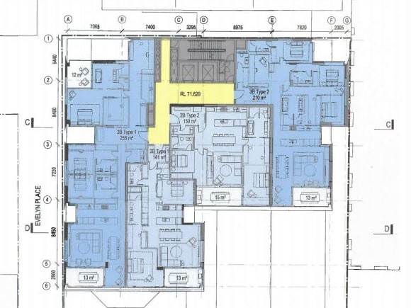 The proposed L10-12 layout. Image © DCM Is this Melbourne's most exclusive and expensive apartment development?