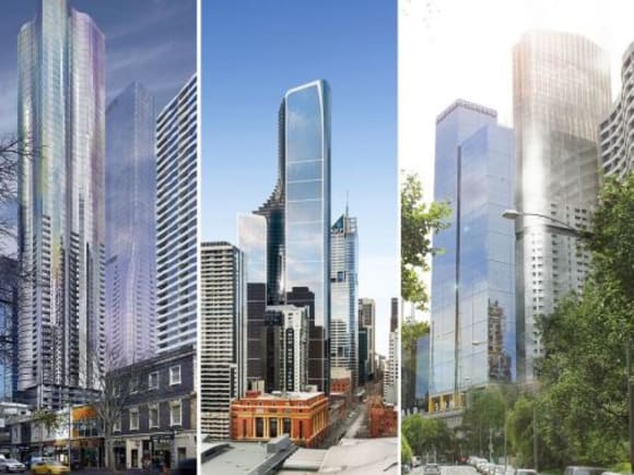 A'Beckett, Bourke and Flinders Street towers in the offing A'Beckett, Bourke and Flinders Street towers in the offing