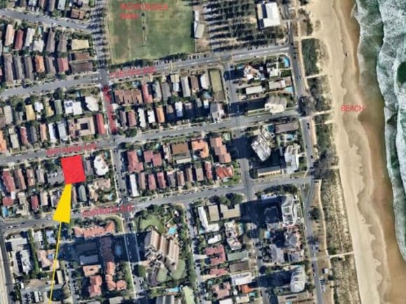 Aerial overview of the Brittania Avenue site Dual purpose on Broadbeach; Gold Coast's latest tower unveiled
