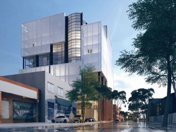 Street level perspective. Planning image: CHT Architects Chickens on the roof! Mollison Land's Abbotsford mixed-use marvel