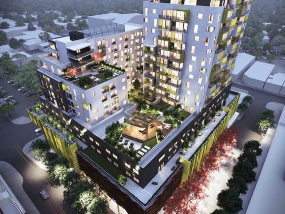 Aerial perspective of the development. Planning image: JAM Architects Banco pushes further into Footscray