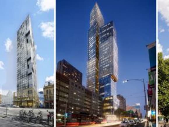 Side by side and set for reshape the La Trobe Street landscape Northern lights: the incredible rate of change in Melbourne's northern CBD