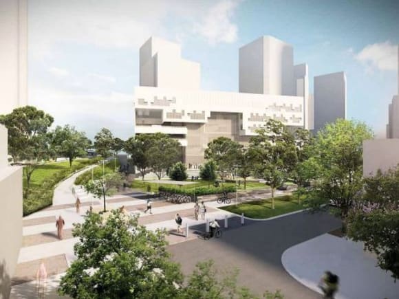 Railway Place perspective The wraps come off Fishermans Bend's new community precinct