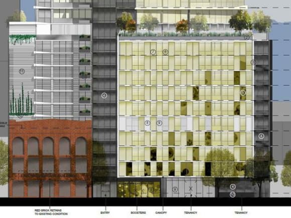 The podium as viewed from City Road. Image courtesy Doig Architecture Central Equity breaks the mould: 71-87 City Road, Southbank