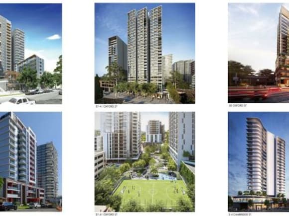 Towers intended for the sites immediately surrounding 16-18 Cambridge Street. Image: Nettleton Tribe Augusta Properties drives another residential tower into Epping