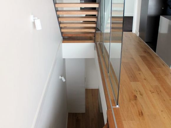 Inside a split level dwelling In focus: 2 Girls building, Abbotsford