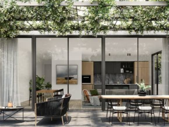 One of Lumiere's expansive outdoor courtyards. Image credit: Lowe Group One of Lumiere's expansive outdoor courtyards. Image credit: Lowe Group