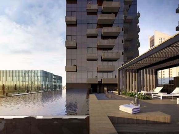 Elm & Stone rooftop podium pool. Image courtesy MAB Corporation Elm & Stone plus what lies ahead for MAB at NewQuay