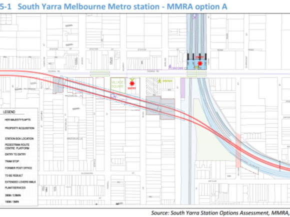 New South Yarra underground platforms, Melbourne Metro options assessment 1 The South Yarra station circus: old and new hoops to jump through