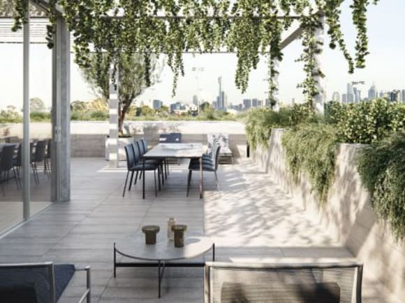 835 High Street outdoor living space render Speedy sales of luxury residences will see construction begin ahead of schedule