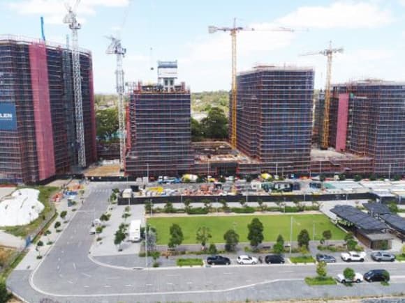 nbh at Lachlan's Line progress. Image: Supplied Ganellen tops out Stage 1 of Greenland's Macquarie Park project