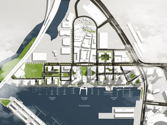 NewQuay Masterplan. Image courtesy of DKO. DKO and designing Docklands