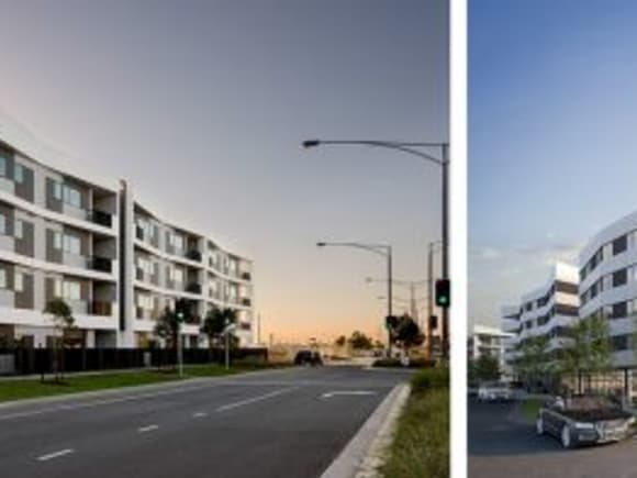 Lancaster Apartments will join Newton and Oxford Apartments in the precinct. Images; DKO Architecture Williams Landing's third apartment building, Lancaster sells out
