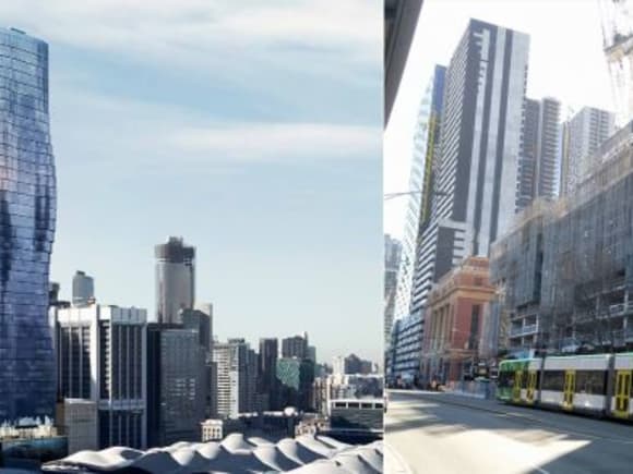 Premier Tower's structure has now cleared the podium levels. Images: Elenberg Fraser | SSC forumer lozza The rise and rise of Melbourne's Spencer Street